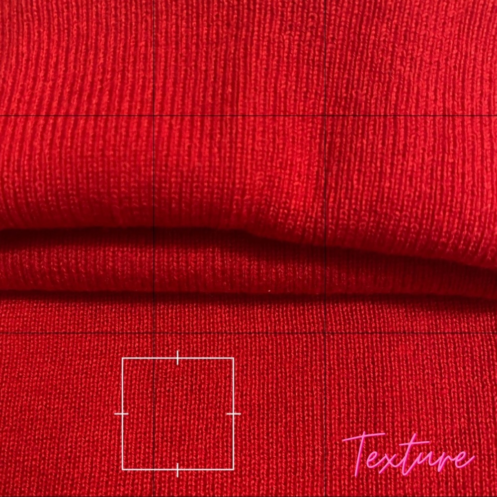 Red Ribbed Turtle neck